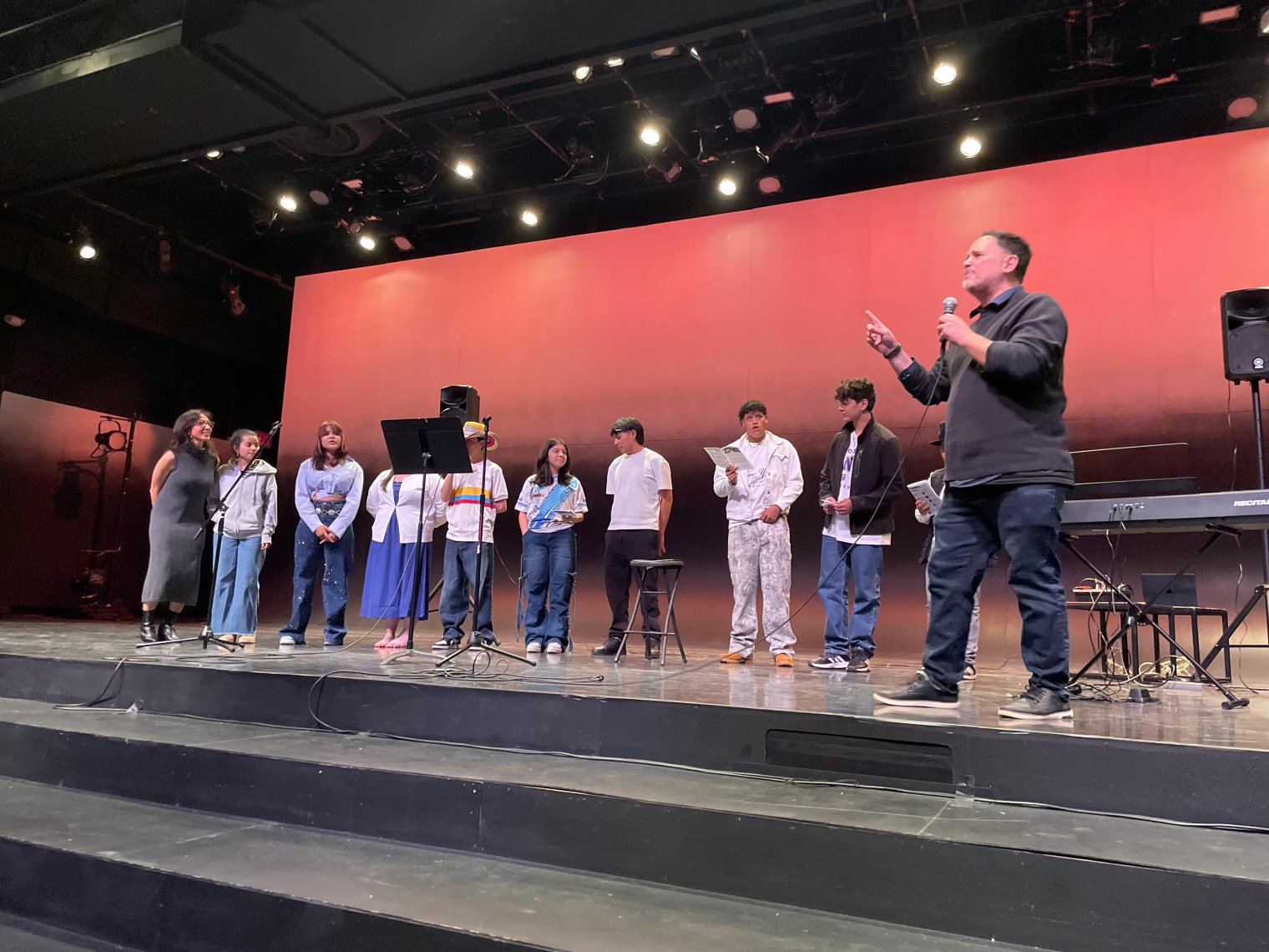 Music Therapy Ott Lab program "Rise Up!" Students on stage