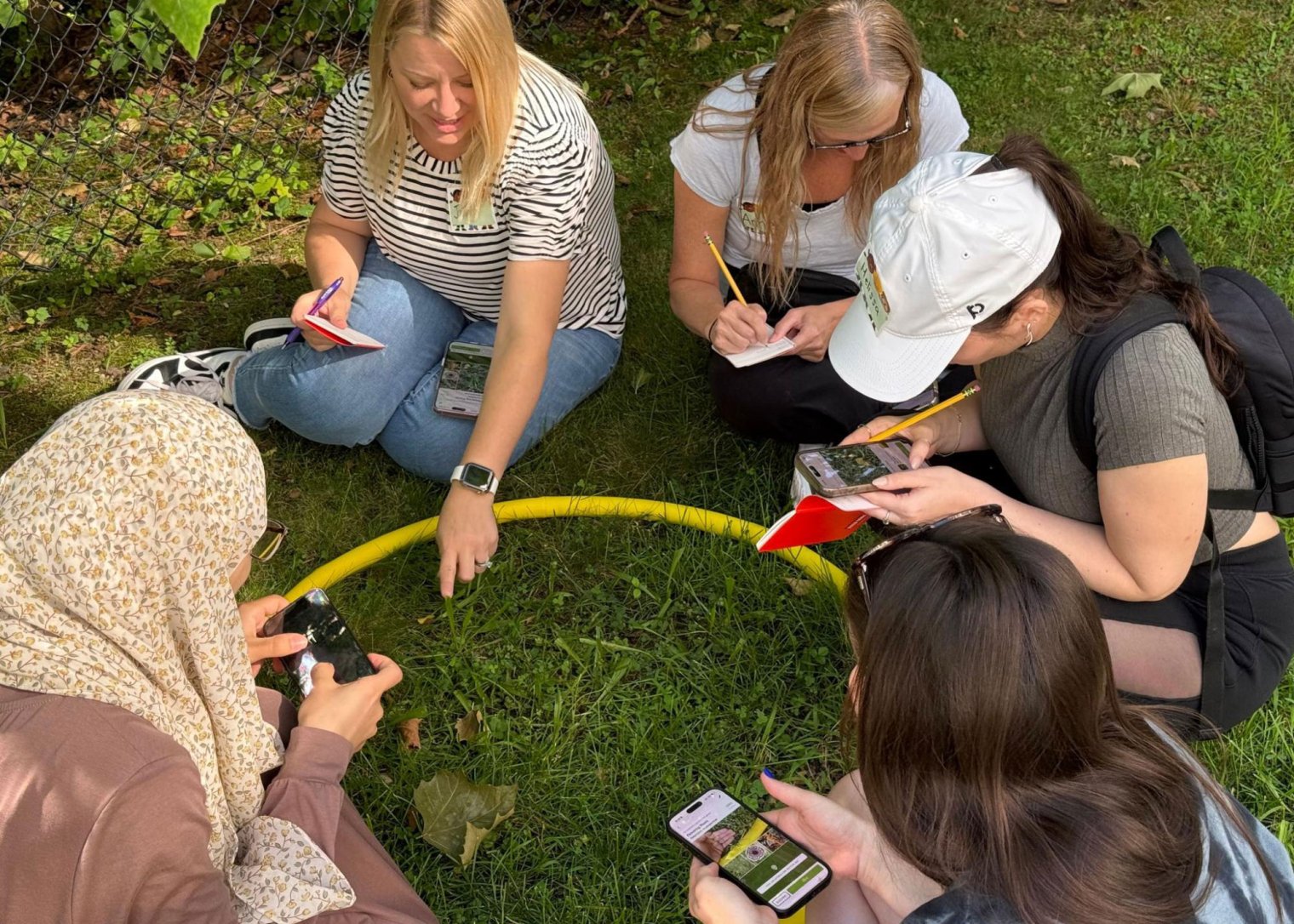 EcoExplorers teachers use quadrats to investigate biodiversity