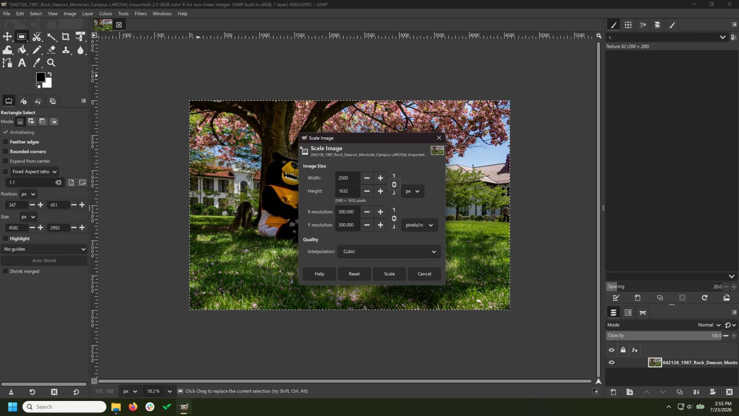 Screenshot of GIMP