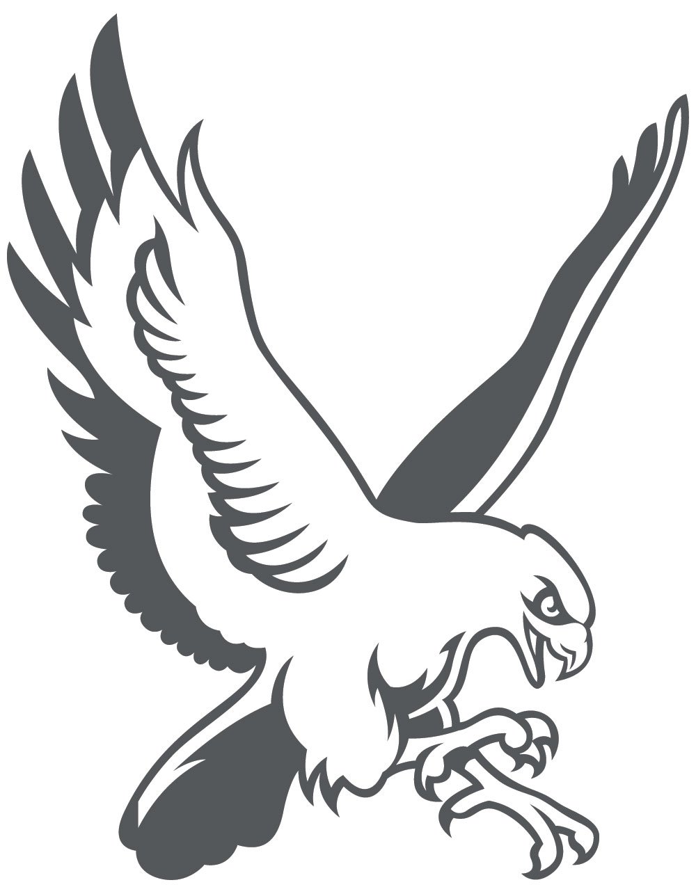 Hawk logo gray for MSU.