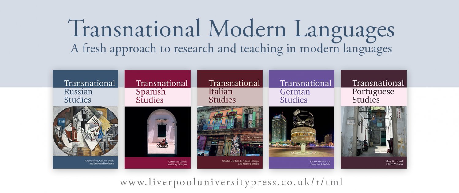 A collection of book covers for "Transnational Modern Languages"