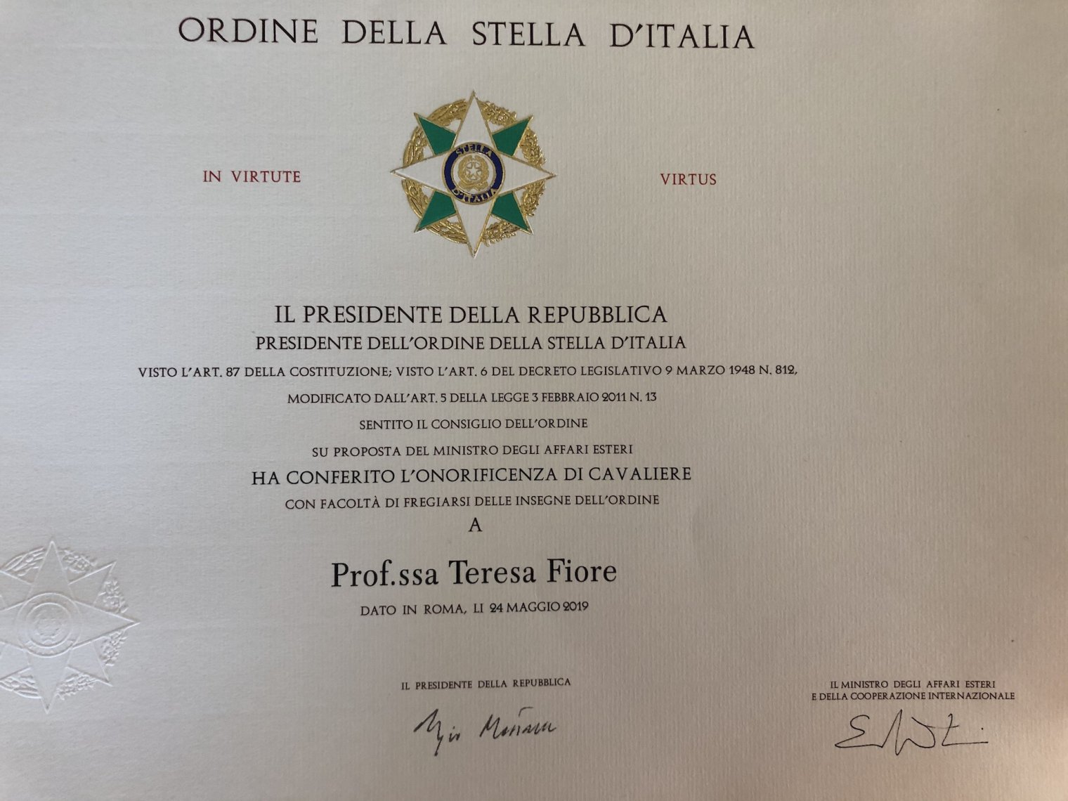 A close up of a paper certificate