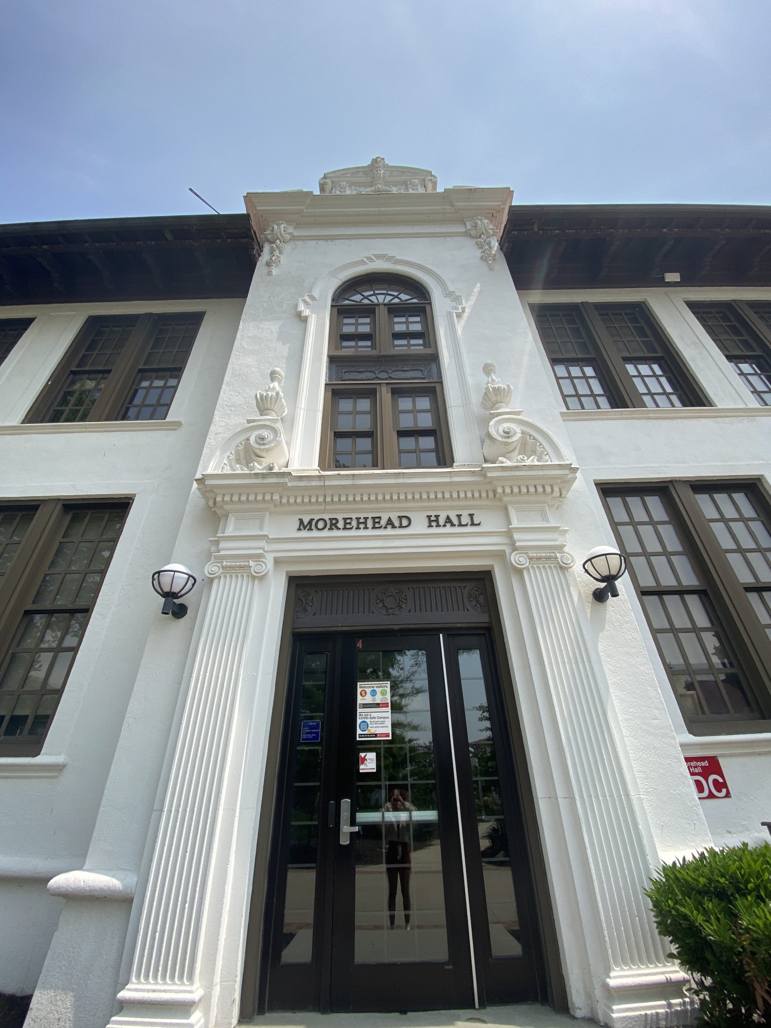 The facade of Morehead Hall at Montclair State University