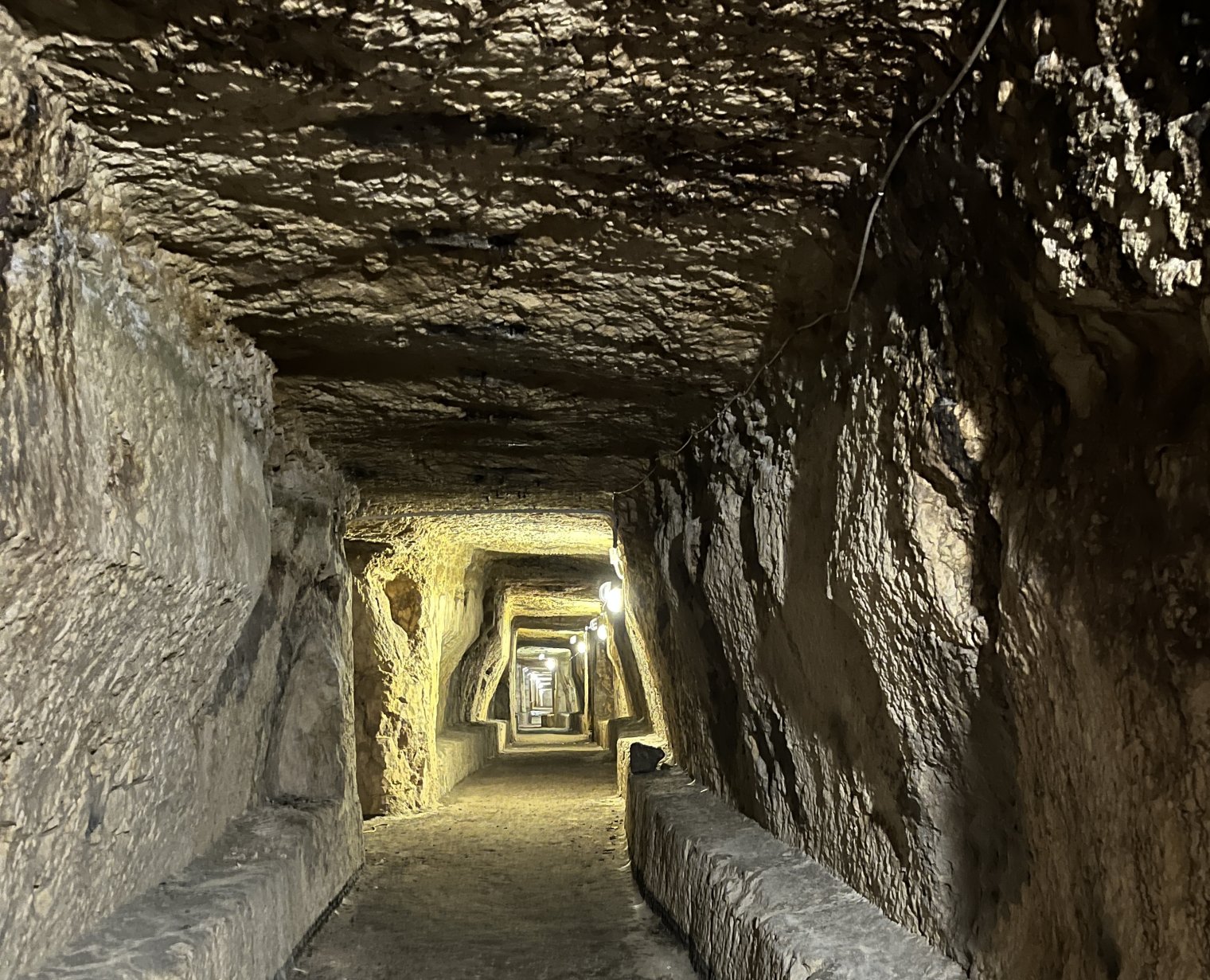 Interior of a bomb shelter
