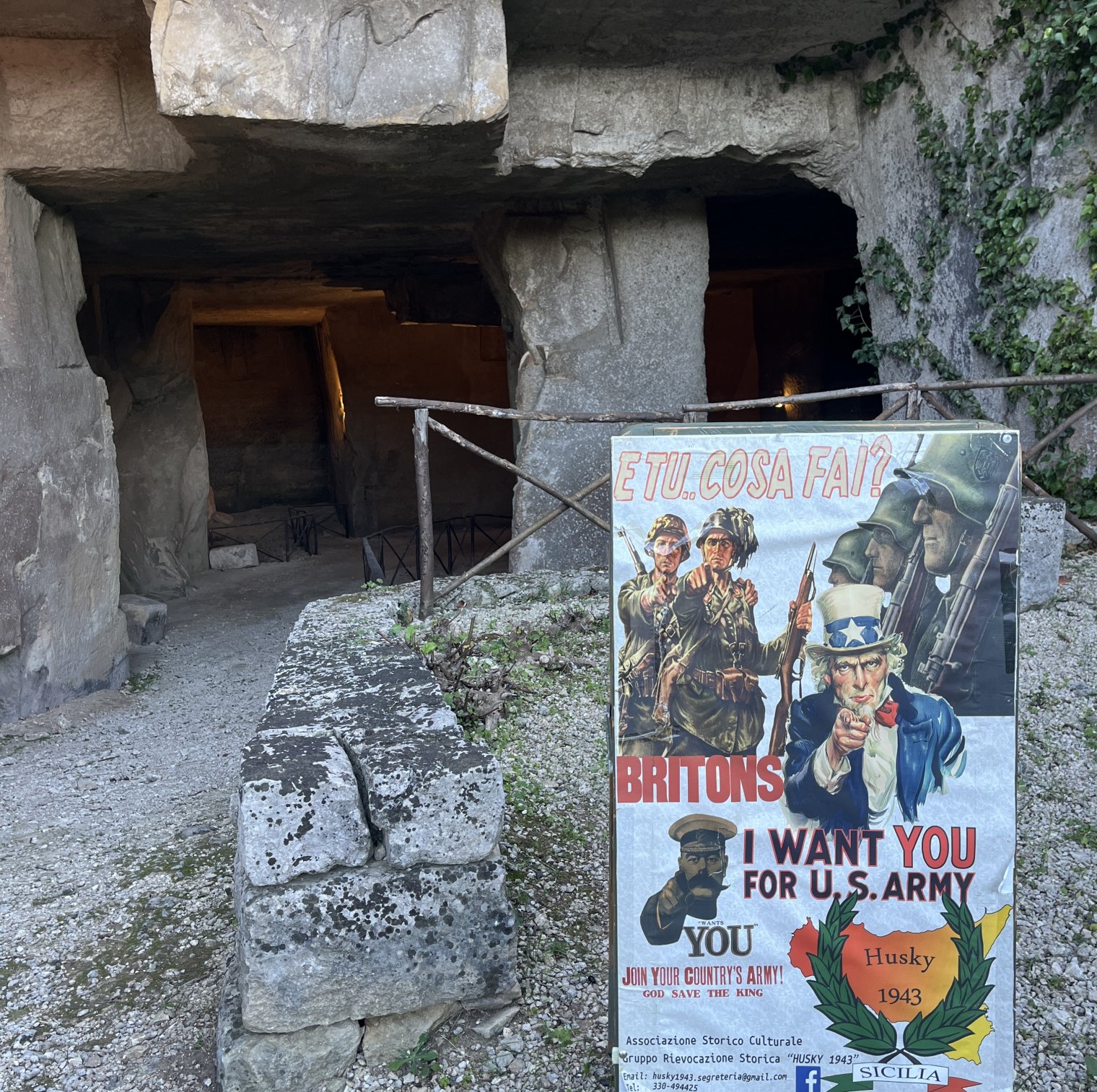 The entrance to a WW2-era concrete bunker