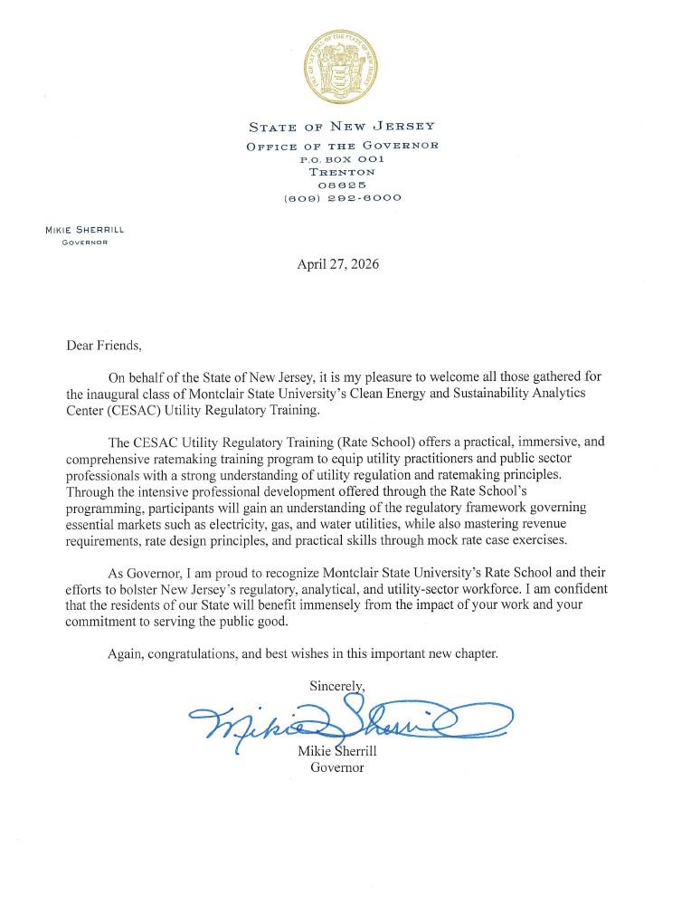 Governor Mikie Sherrill's welcome letter