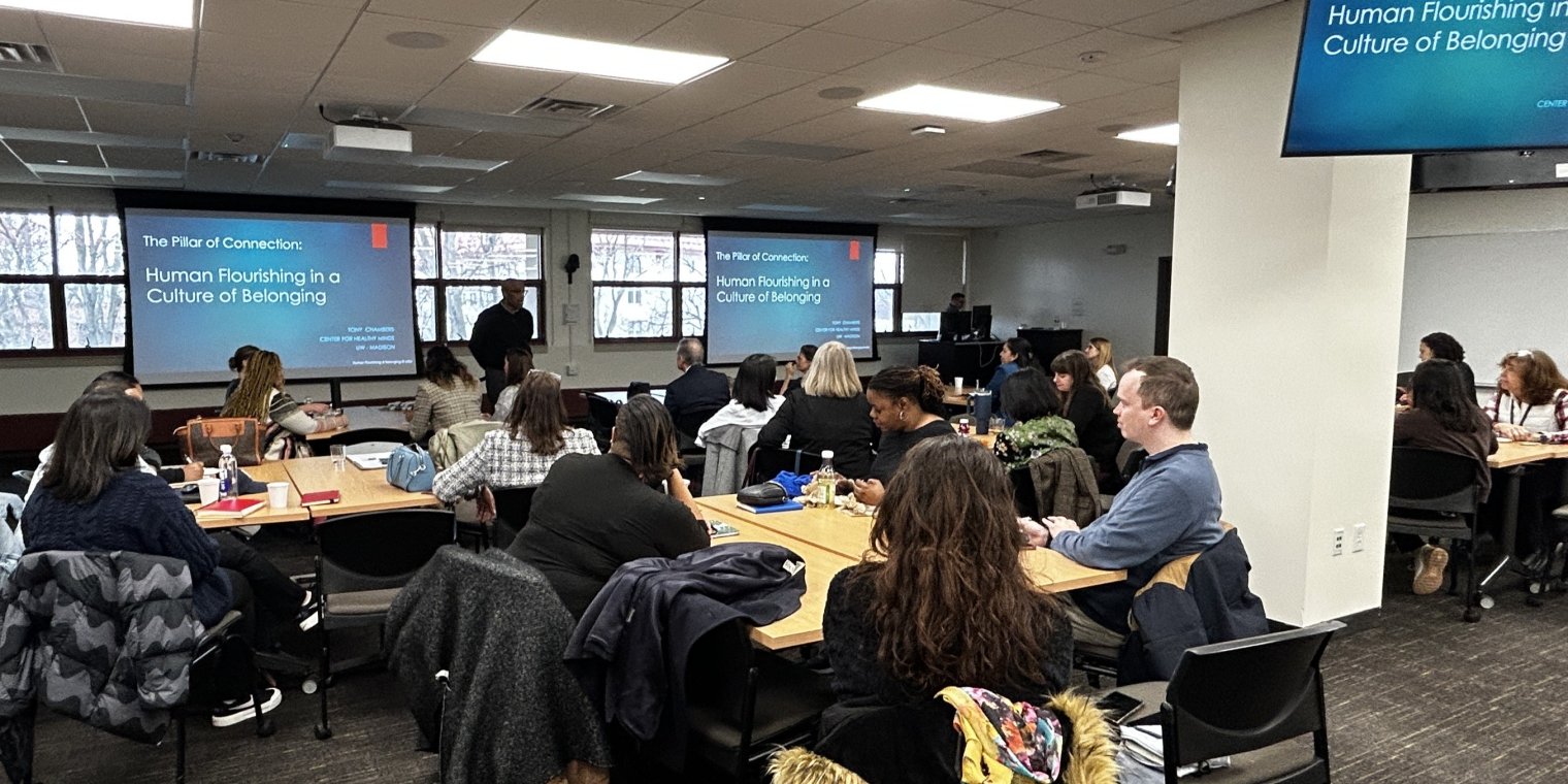 Dr. Tony Chambers speaks to Montclair staff and faculty about Human Flourishing.