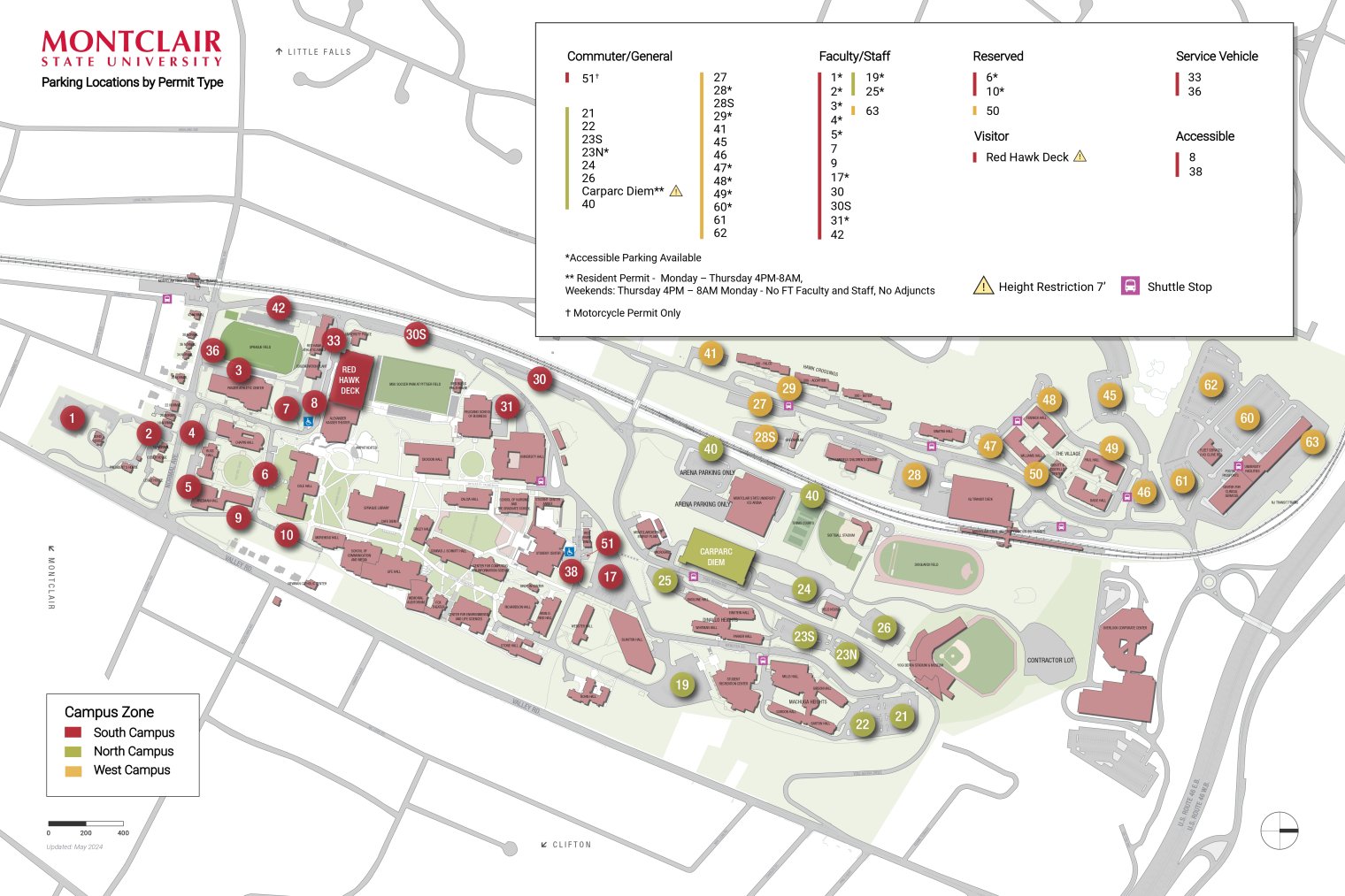 New Campus Parking Map 2026