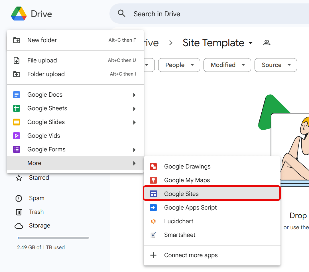 Create a Google Site