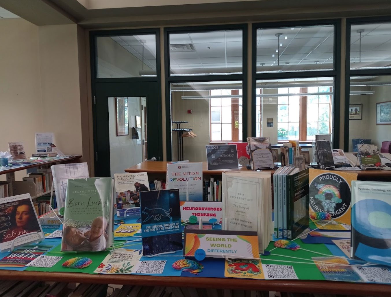 several books on display