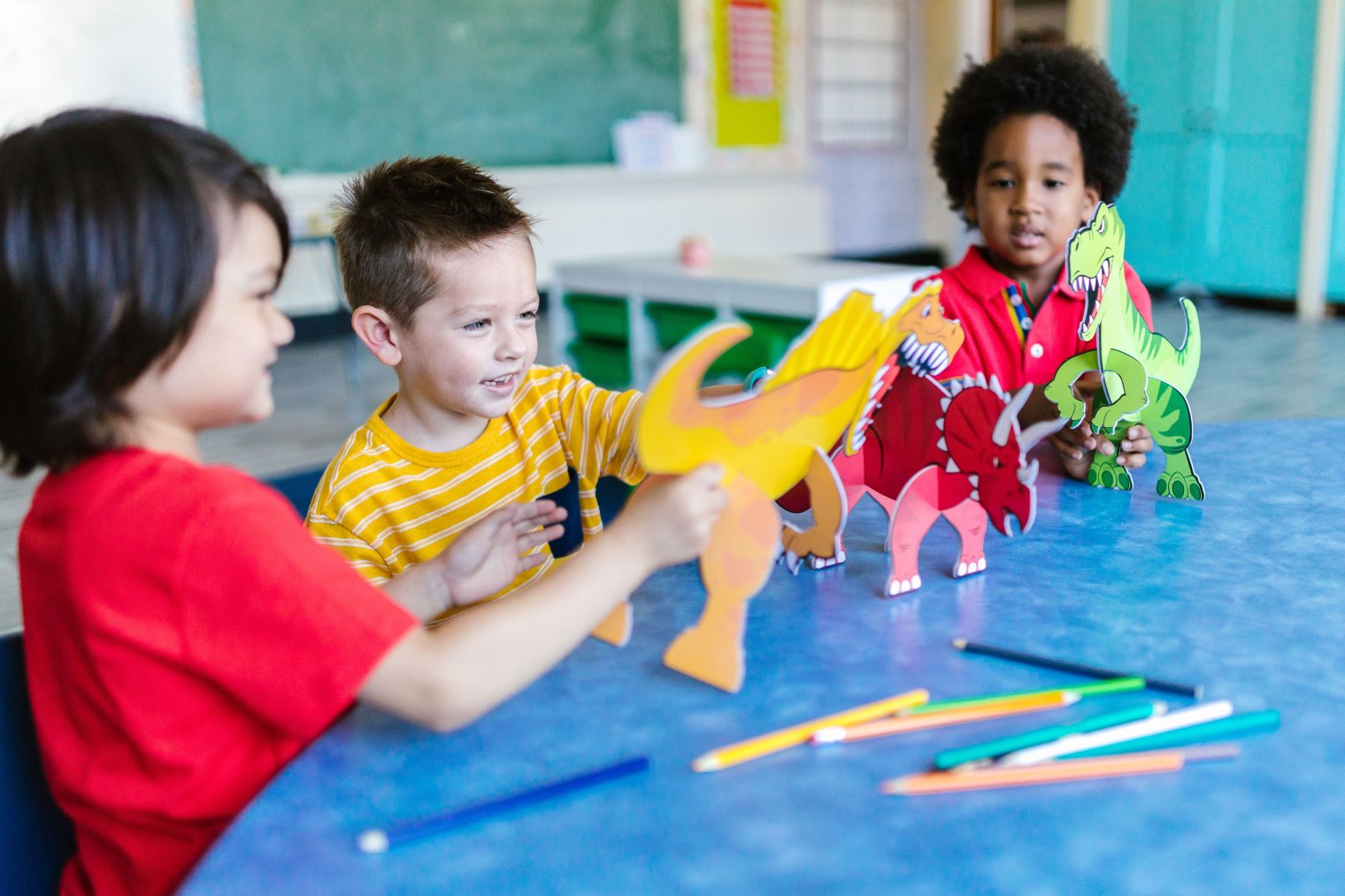 children playng with toys