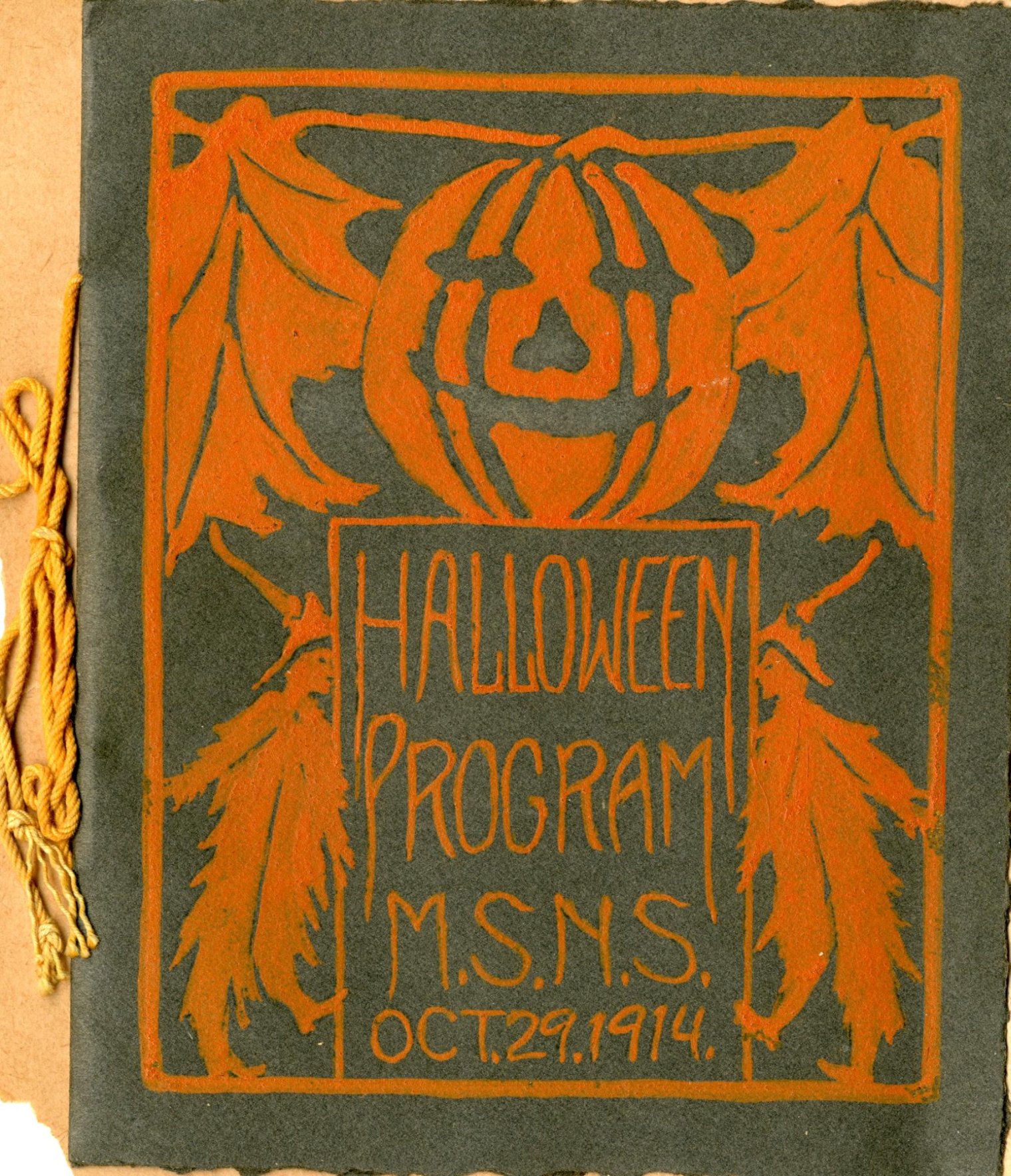 halloween program from 1914