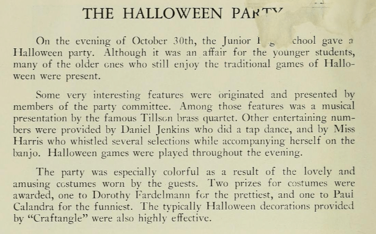 story about halloween in the 30's