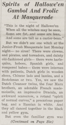story about halloween on campus