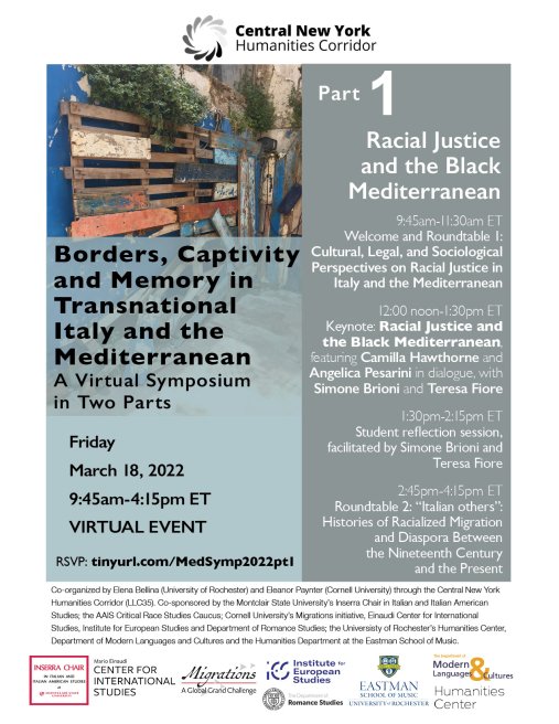 A flyer for Part 1 of a Central New York Humanities Corridor Symposium