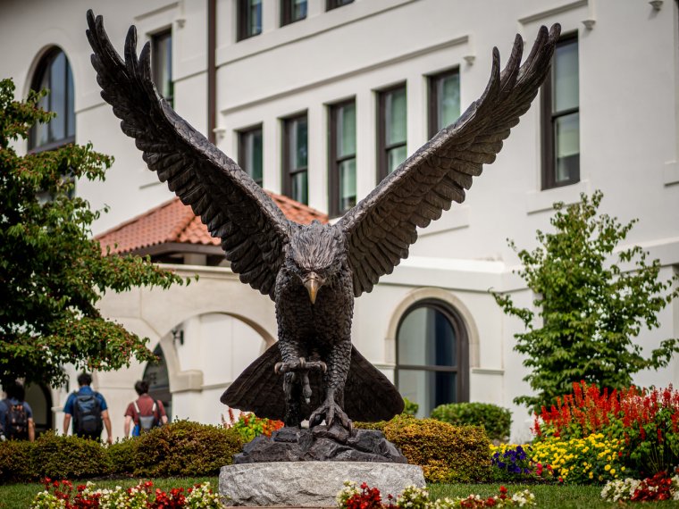 Hawk statue 