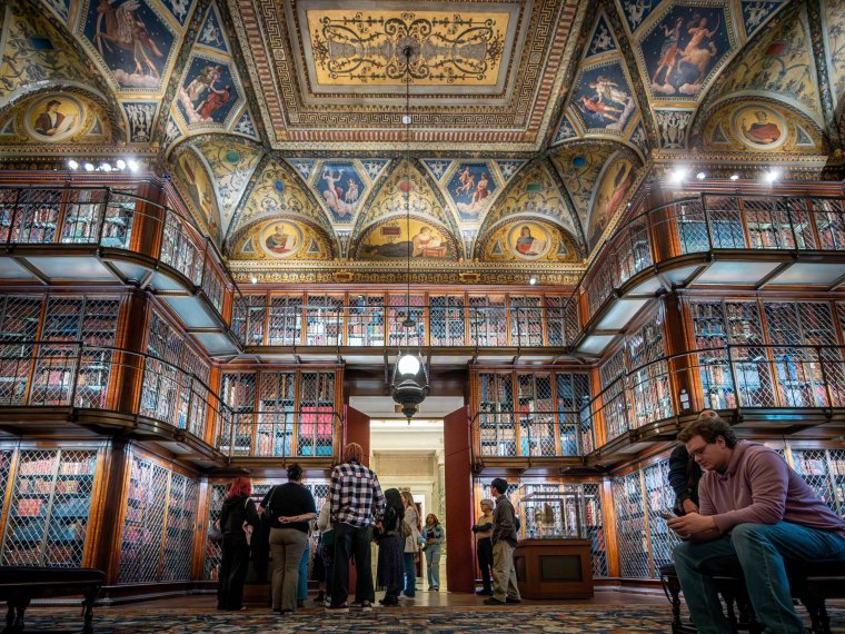 Students tour the Morgan Library in New York City