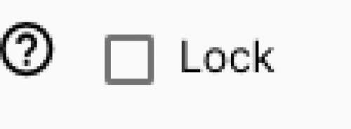 Lock component checkbox