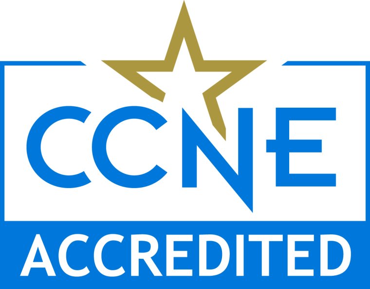 Logo of CCNE, the nursing program accreditation agency.