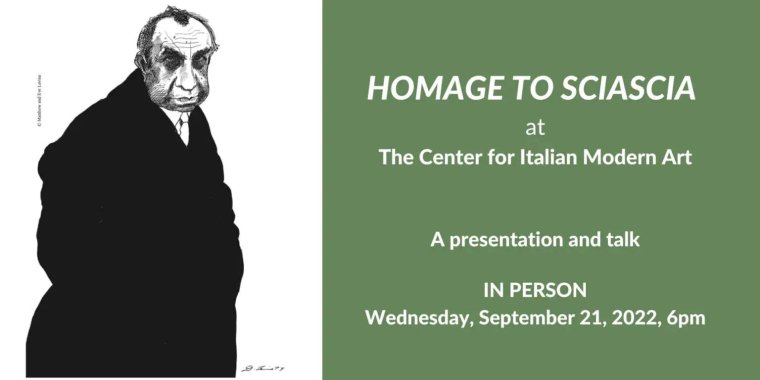 An advertisement for "Homage to Sciascia"