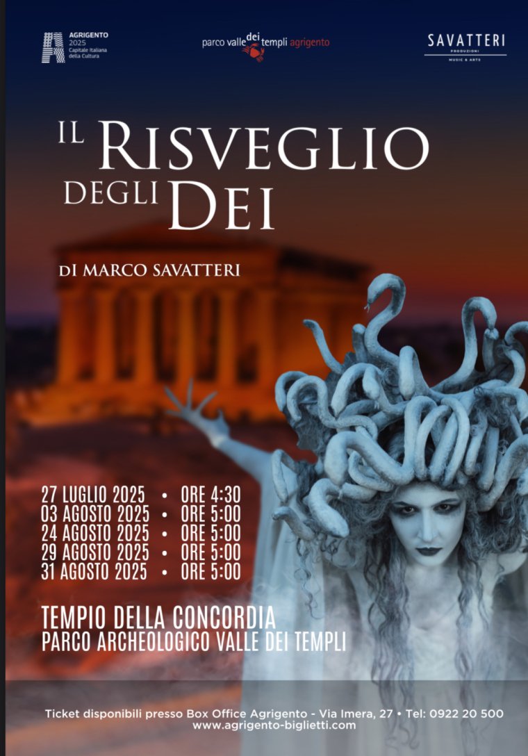 a flyer for "Il Risveglio Degli Dei"
