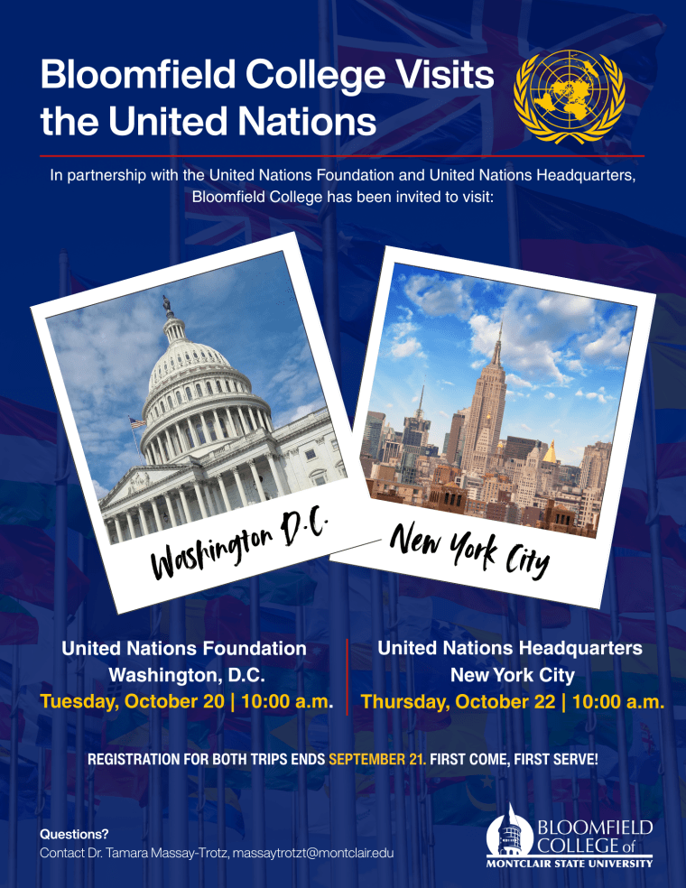 Flyer for trips to Washington DC and NYC